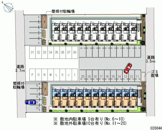 ★手数料０円★熊谷市新堀新田 月極駐車場